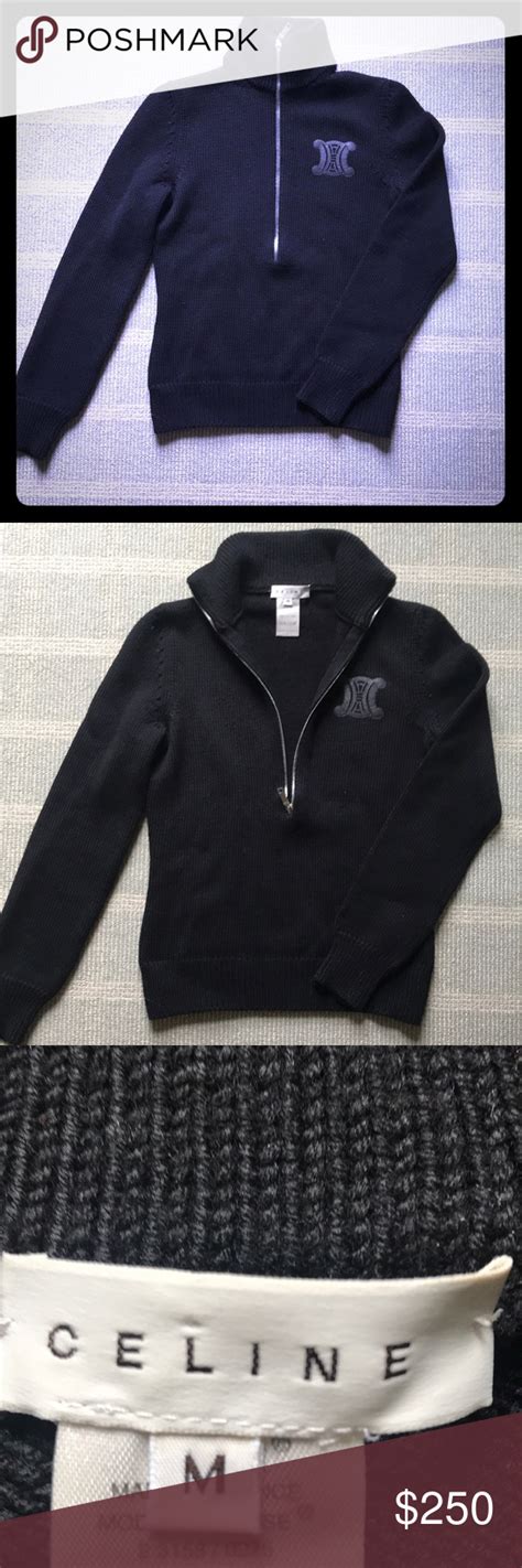 celine half zip sweater.